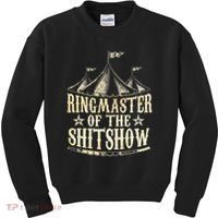 Funny Ringmaster Of The Shitshow Circus Staff Shit Show Kids Sweatshirt thumb 0