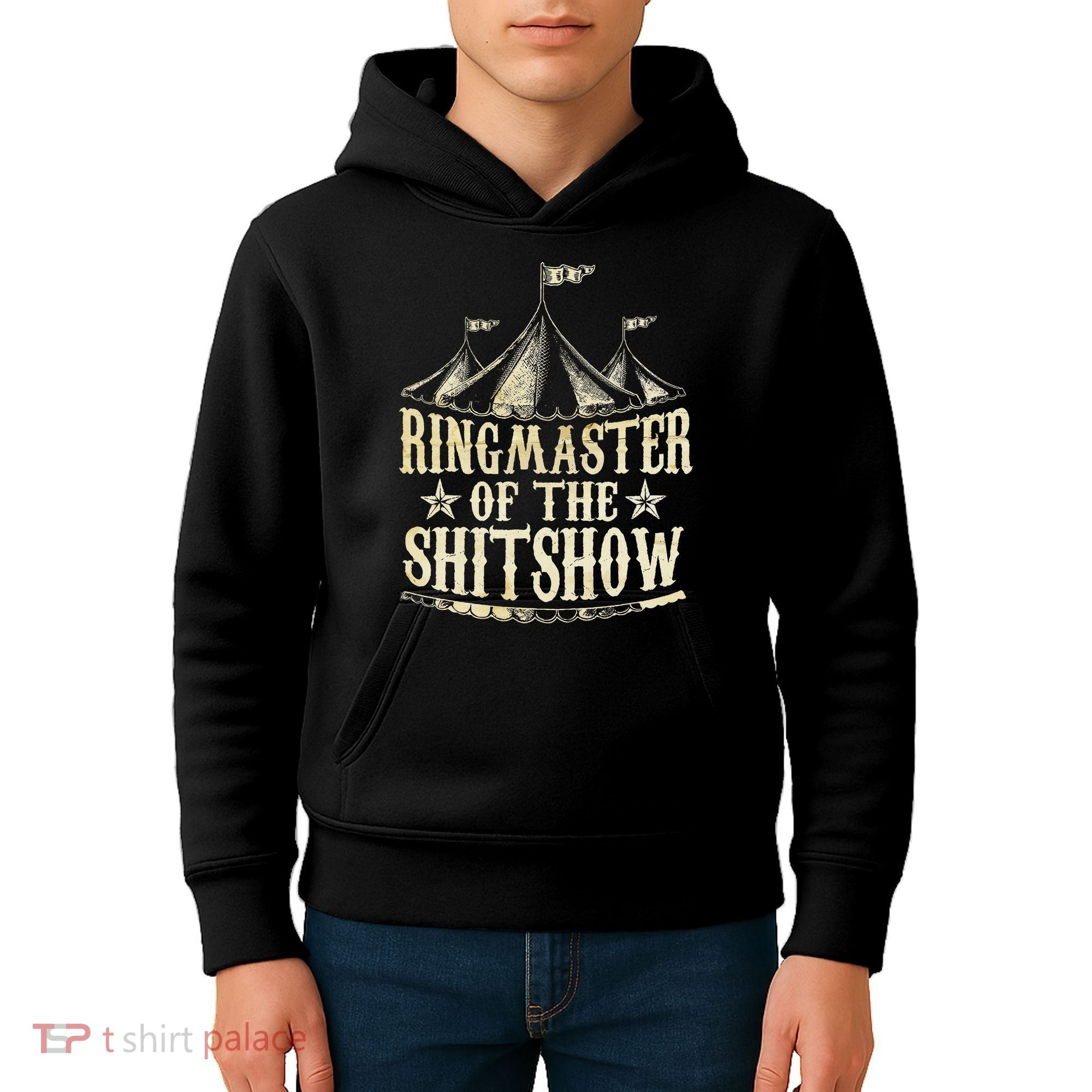 Funny Ringmaster Of The Shitshow Circus Staff Shit Show Kids Hoodie