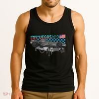 Formula Racing Open Wheel Car Las Vegas Circuit Usa Flag Tank Top thumb 3