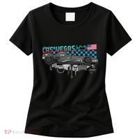 Formula Racing Open Wheel Car Las Vegas Circuit Usa Flag Women's T-Shirt thumb 0