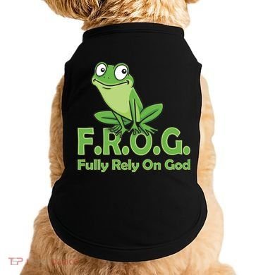 Frog Fully Rely On God Doggie Tank