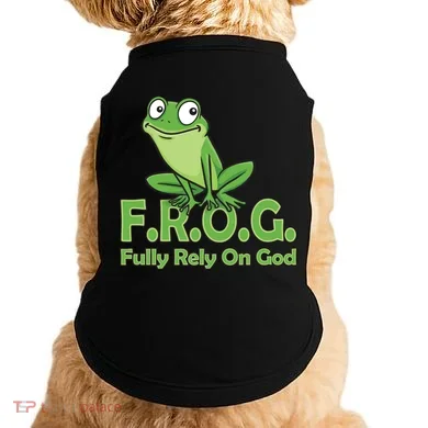 Frog Fully Rely On God Doggie Tank