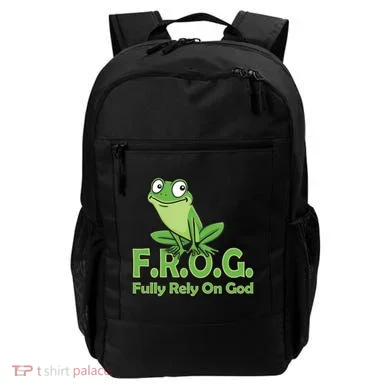 Frog Fully Rely On God Backpack