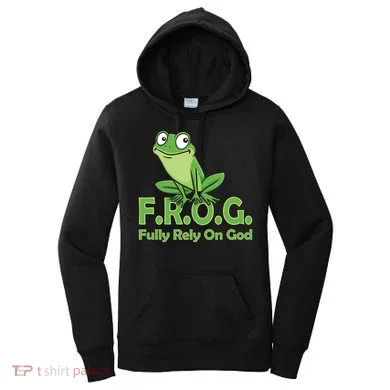 Frog Fully Rely On God Women's Hoodie