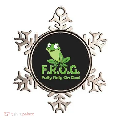 Frog Fully Rely On God Ornament