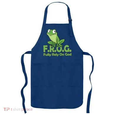 Frog Fully Rely On God Apron