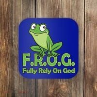 Frog Fully Rely On God Coaster thumb 0