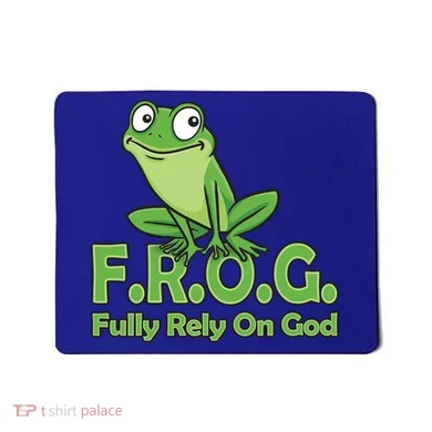 Frog Fully Rely On God Mousepad