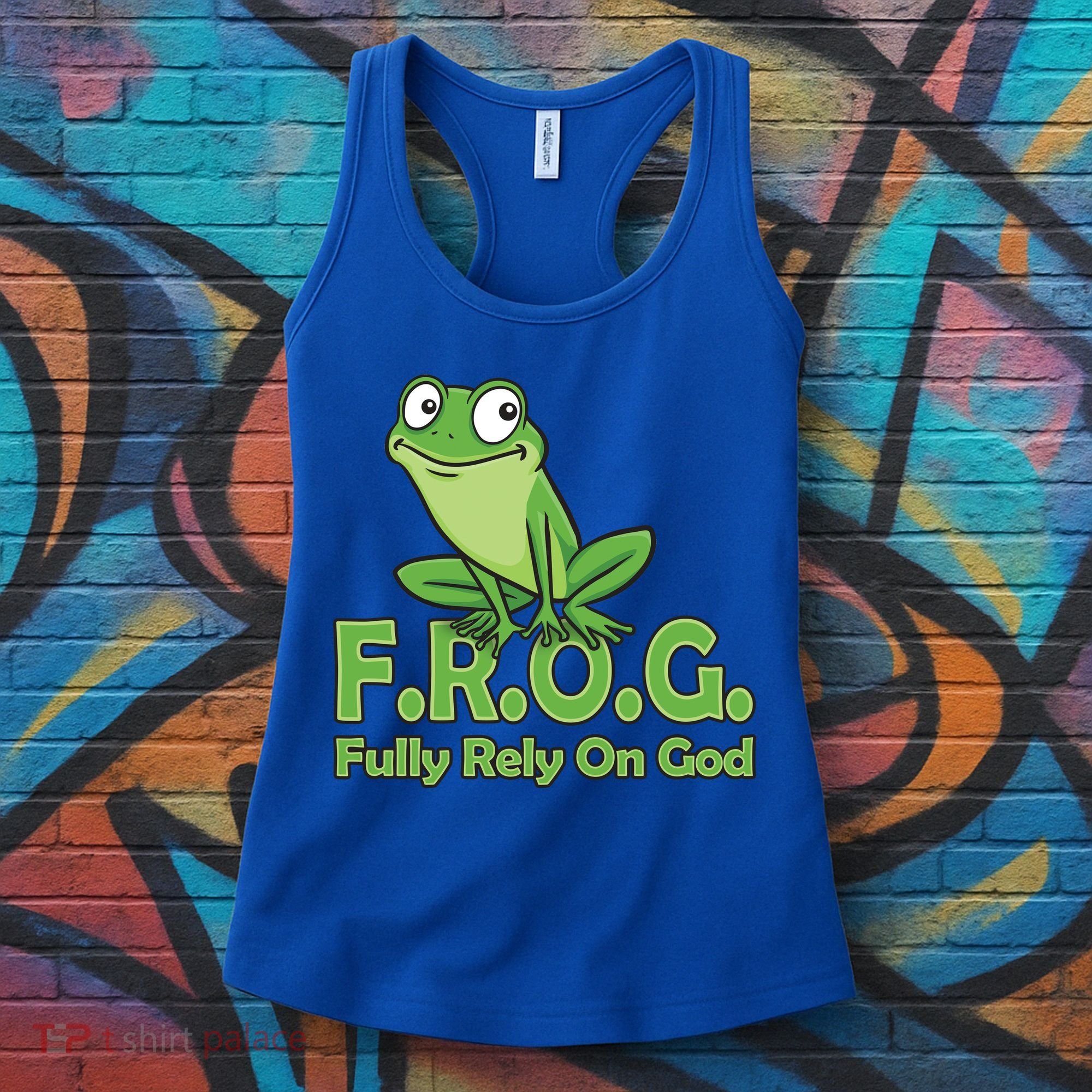 Frog Fully Rely On God Women's Tank Top