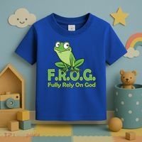 Frog Fully Rely On God Toddler T-Shirt thumb 3