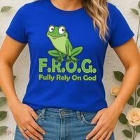 Frog Fully Rely On God Women's T-Shirt thumb 2
