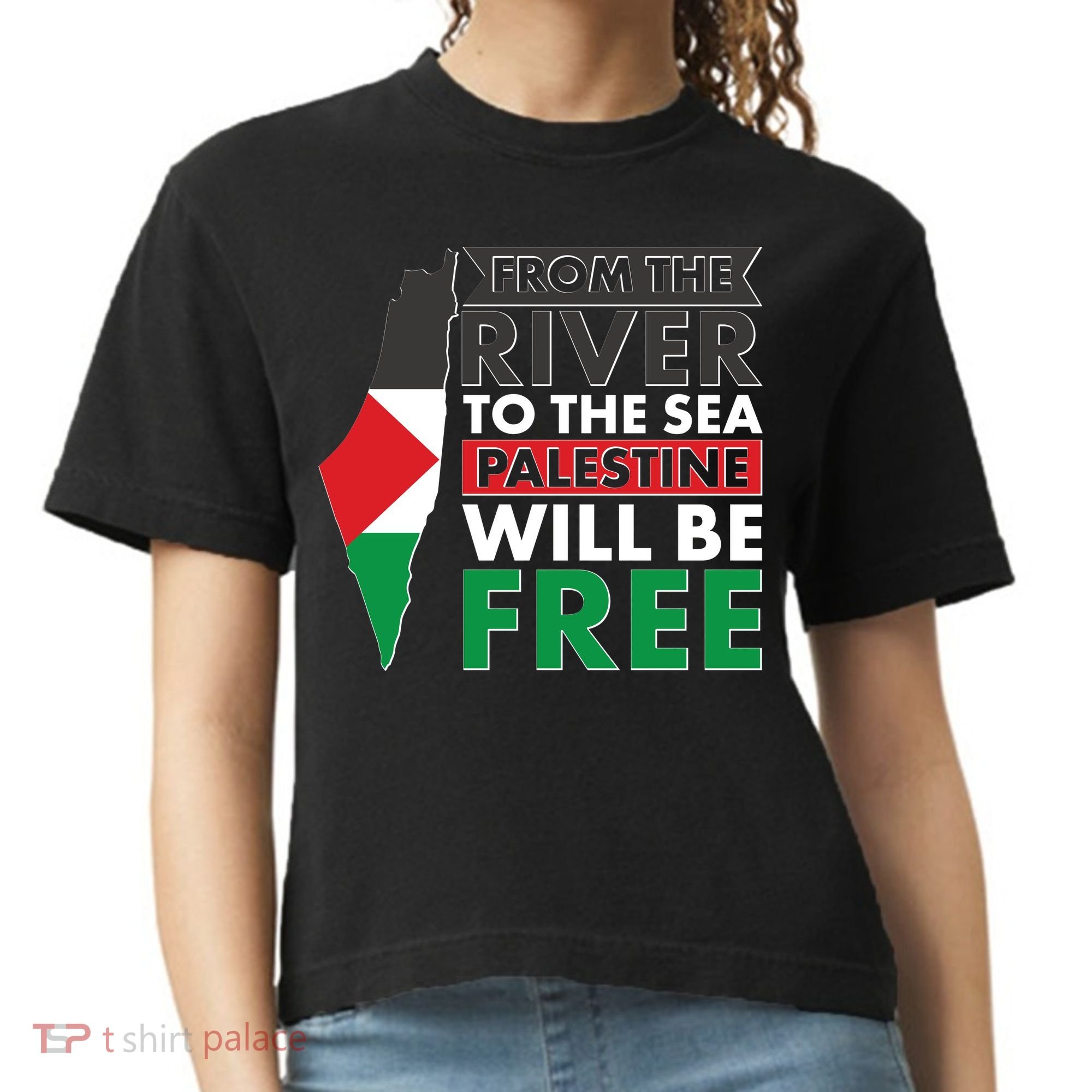 From The River To The Sea Palestine Will Be Free Comfort Colors Boxy T-Shirt