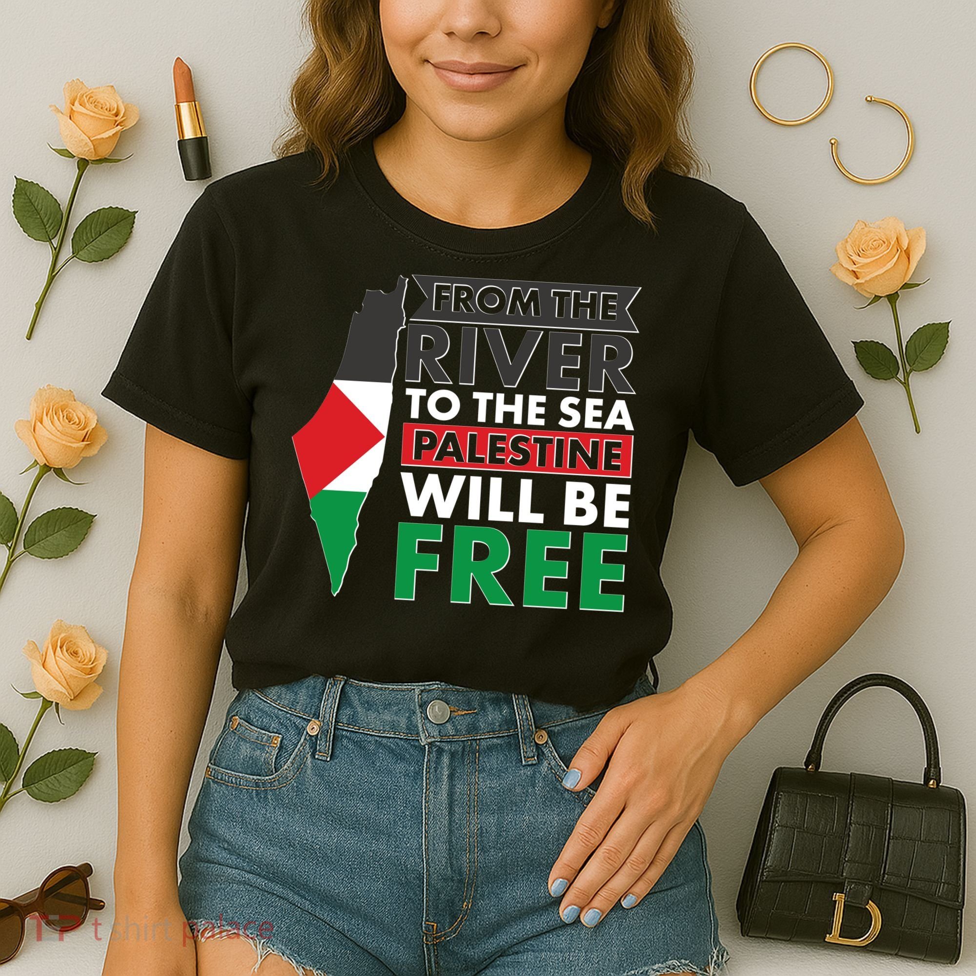 From The River To The Sea Palestine Will Be Free Comfort Colors Boxy T-Shirt