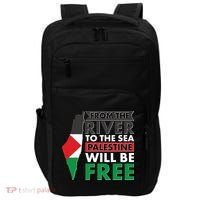 From The River To The Sea Palestine Will Be Free Impact Tech Backpack thumb 0