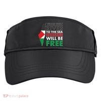 From The River To The Sea Palestine Will Be Free Adult Drive Performance Visor thumb 0