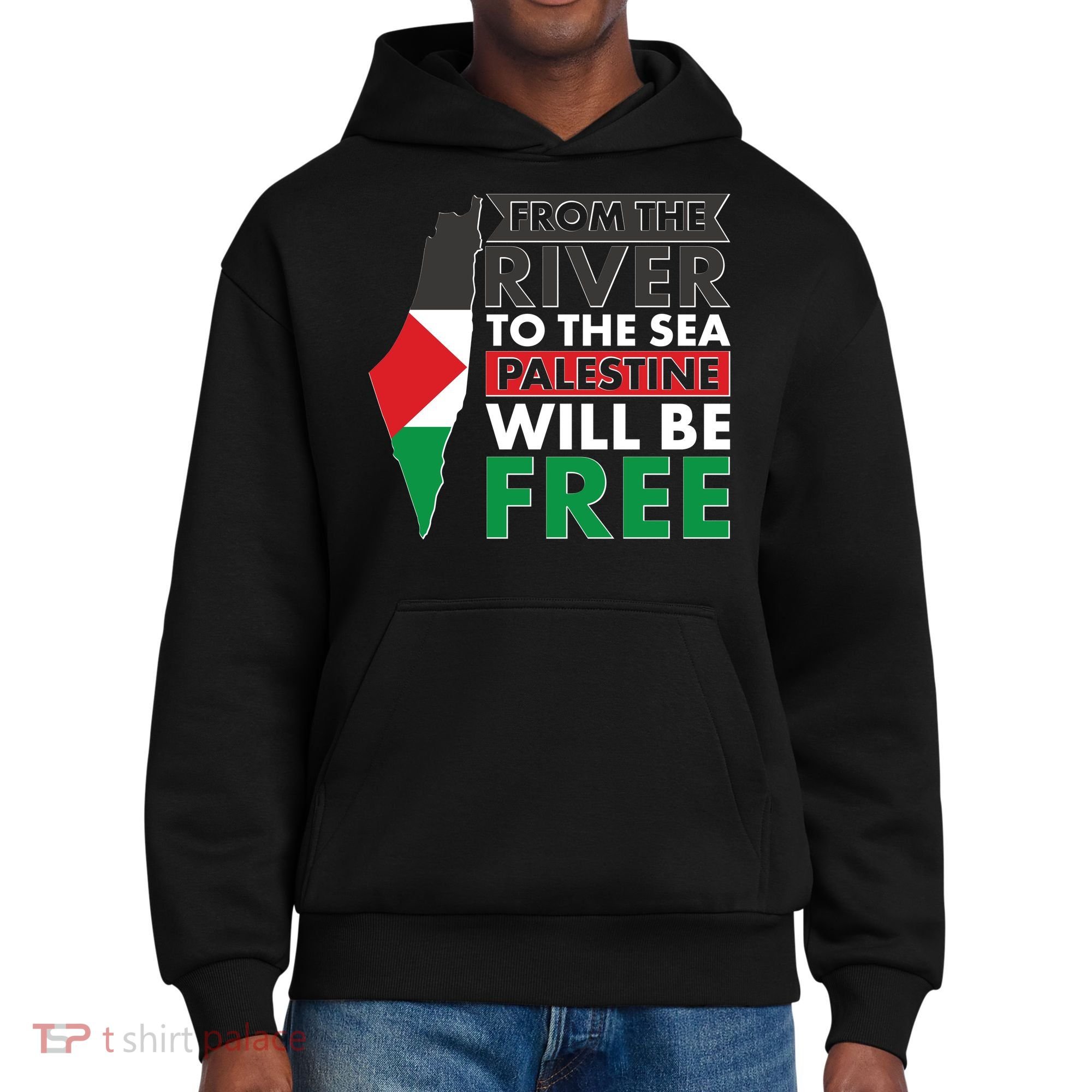 From The River To The Sea Palestine Will Be Free District V.I.T. Heavyweight Hoodie