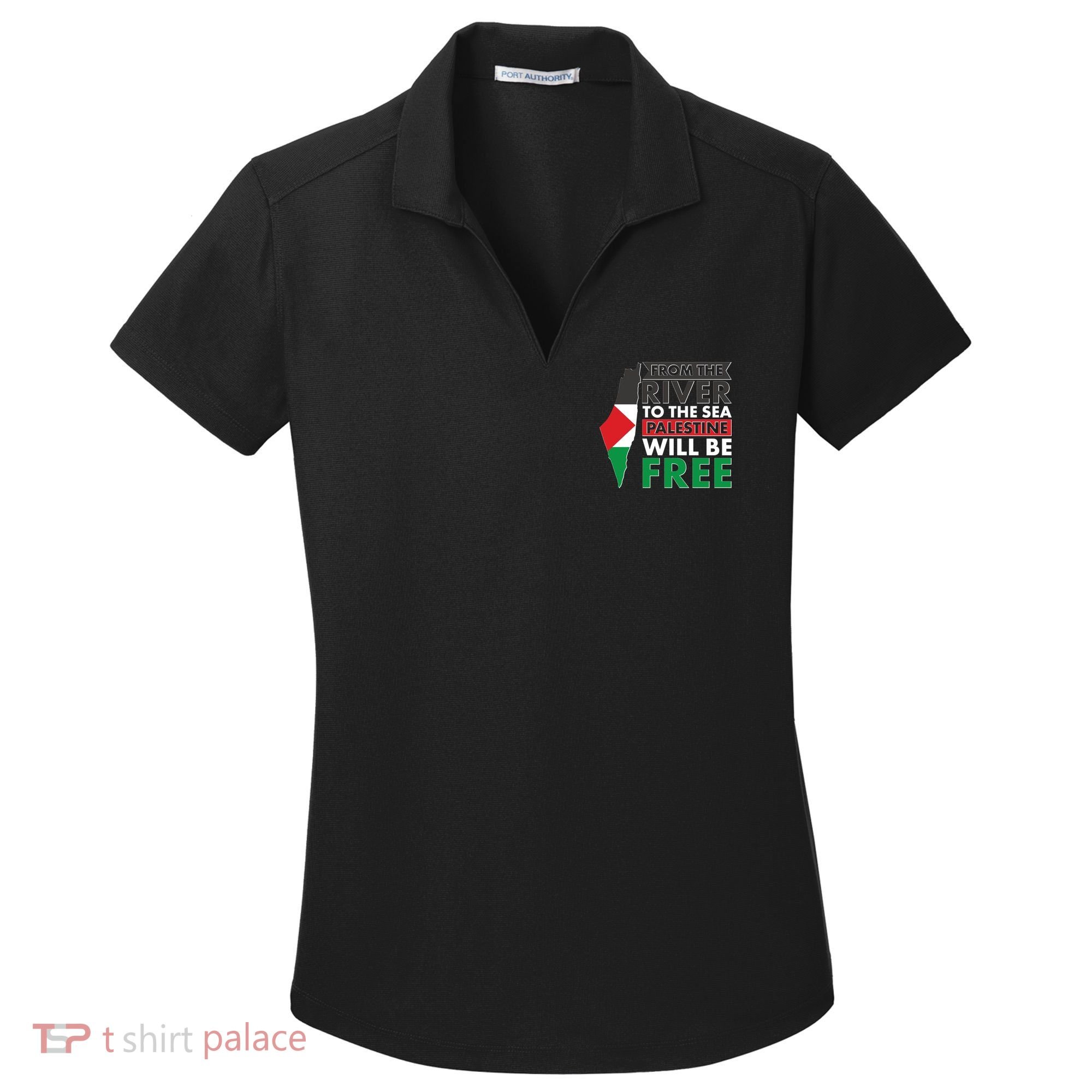 From The River To The Sea Palestine Will Be Free Women's Dry Zone Grid Polo