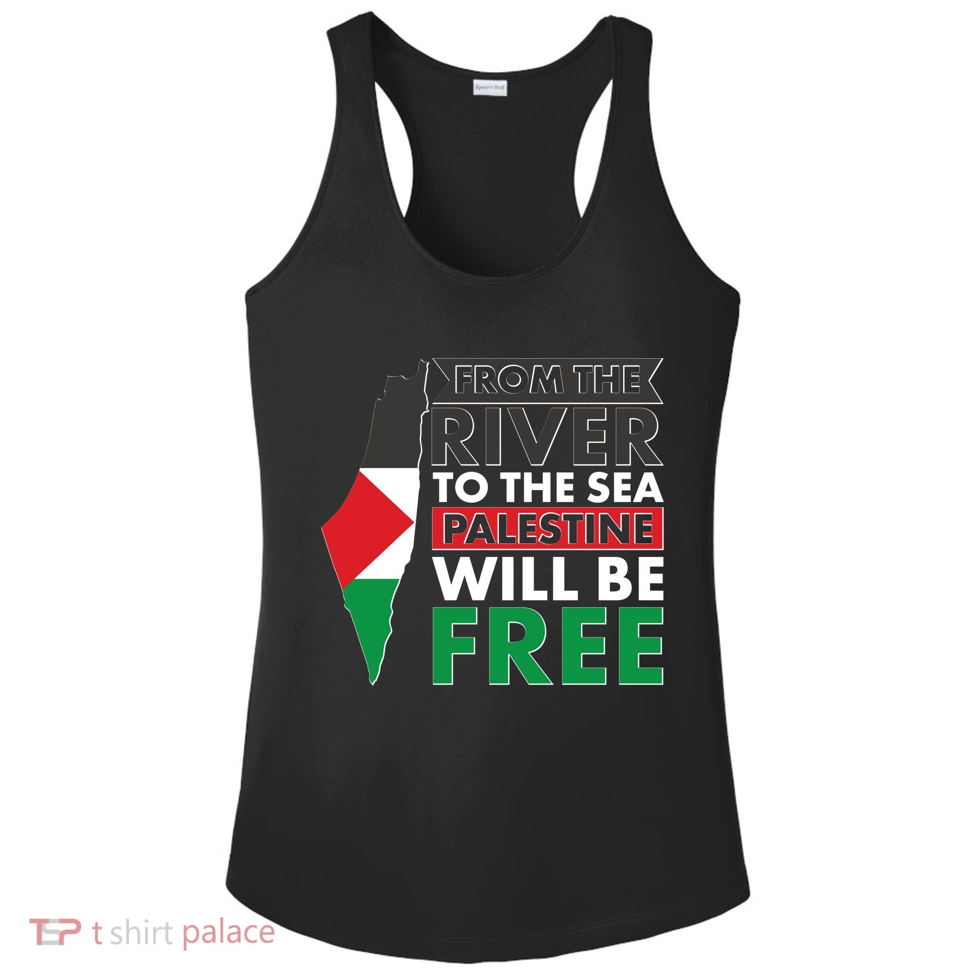 From The River To The Sea Palestine Will Be Free Ladies PosiCharge Competitor Racerback Tank