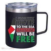 From The River To The Sea Palestine Will Be Free 12oz Stainless Steel Coffee Mug thumb 0