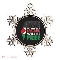 From The River To The Sea Palestine Will Be Free Ornament thumb 0