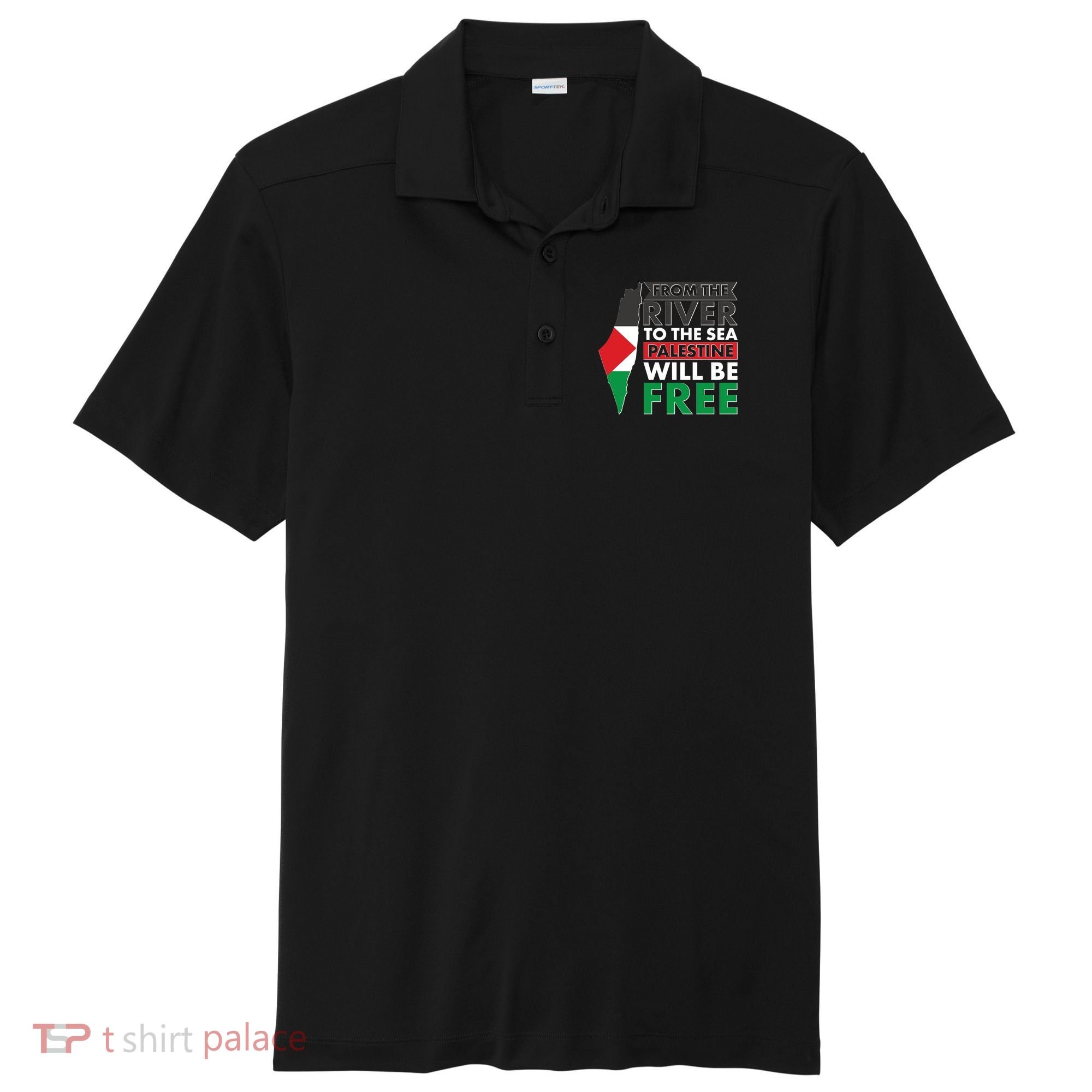 From The River To The Sea Palestine Will Be Free Sport-Tek Posi-UV Pro Polo