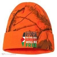 From The River To The Sea Palestine Will Be Free Kati Licensed 12" Camo Cuffed Beanie thumb 0