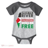 From The River To The Sea Palestine Will Be Free Infant Baby Jersey Bodysuit thumb 0