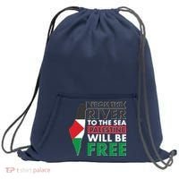 From The River To The Sea Palestine Will Be Free Sweatshirt Cinch Pack Bag thumb 0