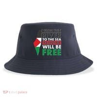 From The River To The Sea Palestine Will Be Free Sustainable Bucket Hat thumb 0