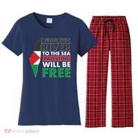 From The River To The Sea Palestine Will Be Free Women's Flannel Pajama Set thumb 0
