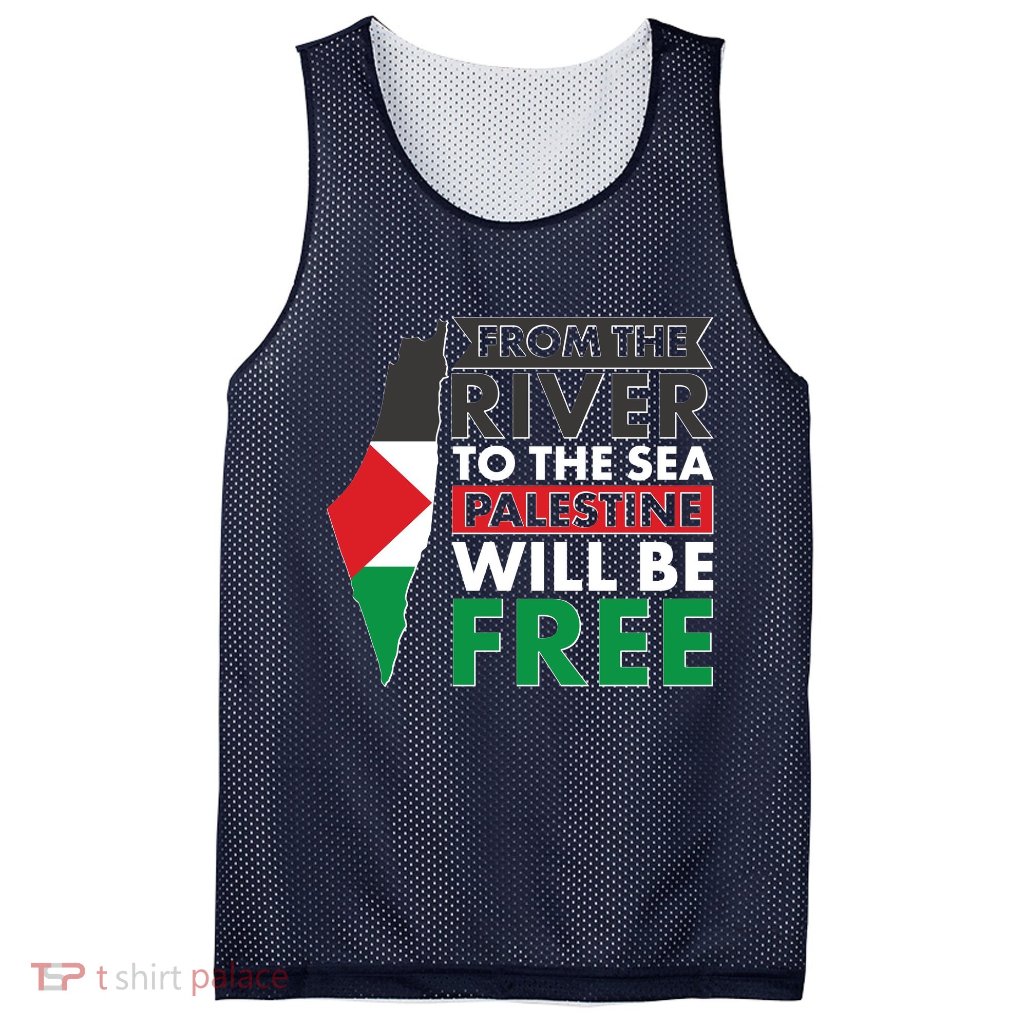 From The River To The Sea Palestine Will Be Free Mesh Reversible Basketball Jersey Tank