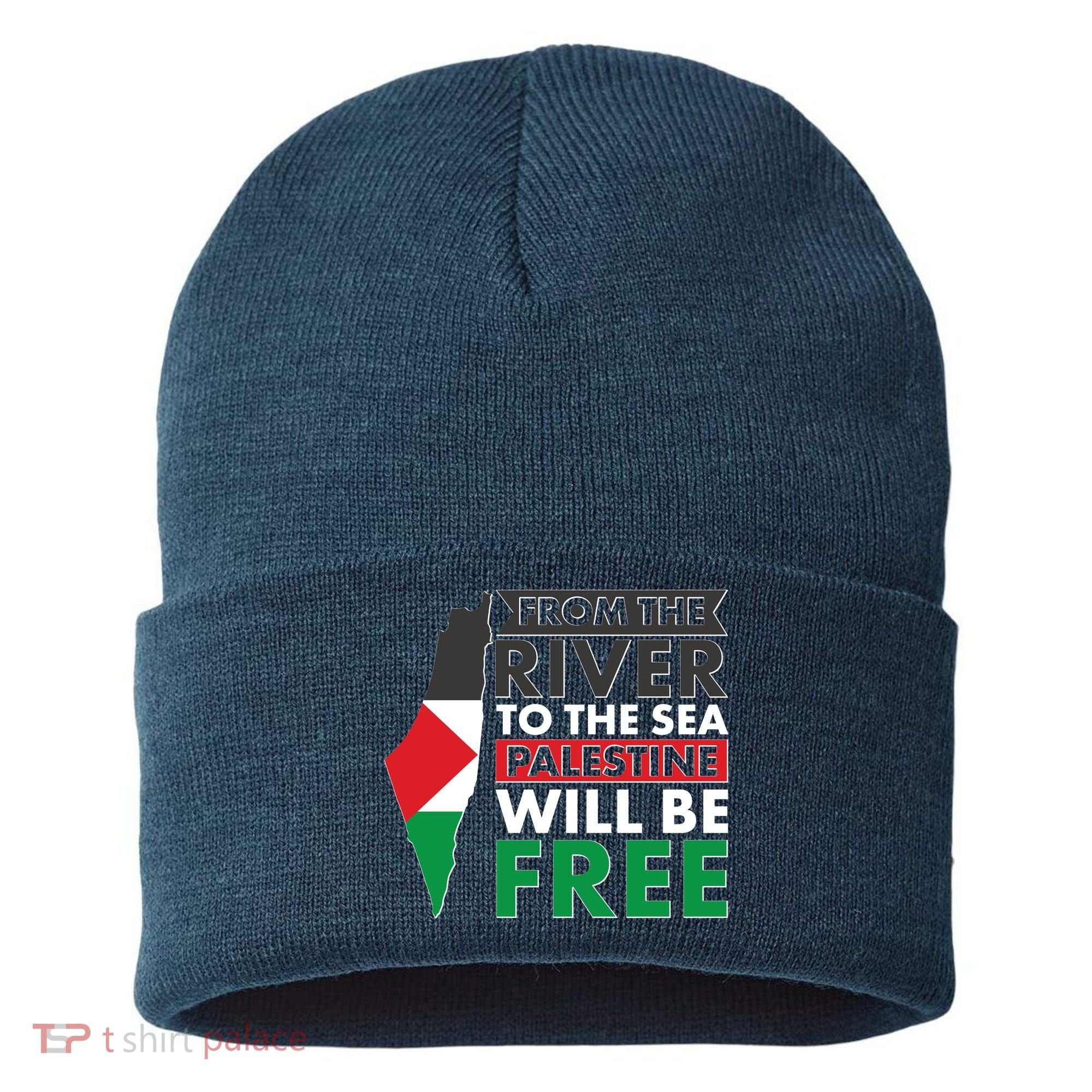 From The River To The Sea Palestine Will Be Free Sustainable Knit Beanie