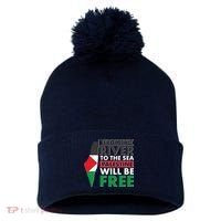 From The River To The Sea Palestine Will Be Free Pom Pom 12in Knit Beanie thumb 0
