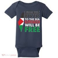 From The River To The Sea Palestine Will Be Free Baby Bodysuit thumb 0
