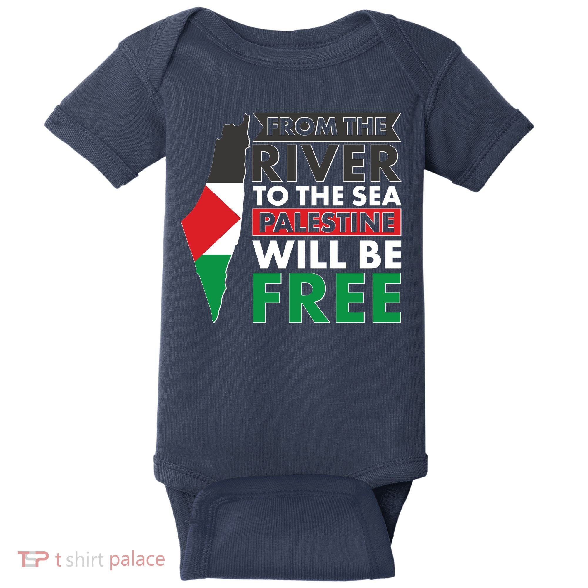 From The River To The Sea Palestine Will Be Free Baby Bodysuit