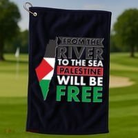 From The River To The Sea Palestine Will Be Free Golf Towel thumb 1