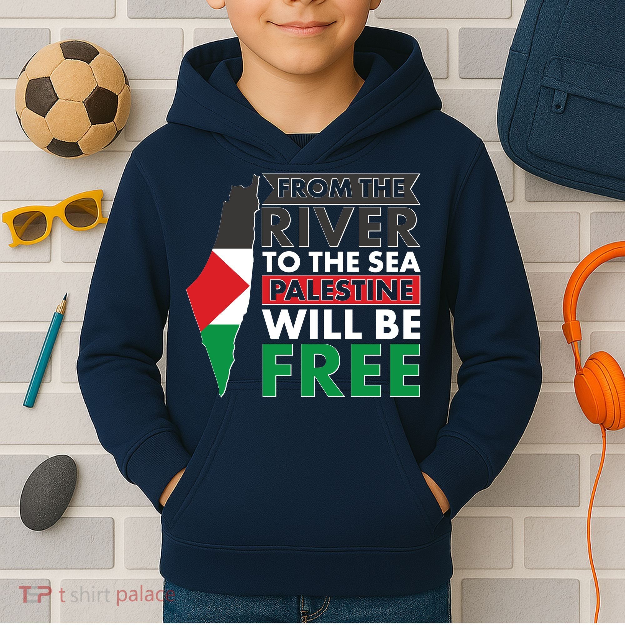 From The River To The Sea Palestine Will Be Free Kids Hoodie