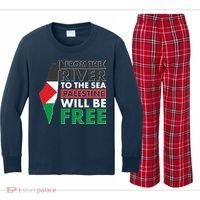 From The River To The Sea Palestine Will Be Free Kids Long Sleeve Plaid Pajama Set thumb 0