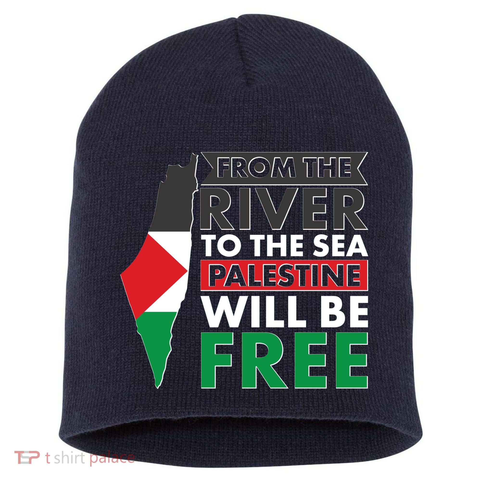 From The River To The Sea Palestine Will Be Free Short Acrylic Beanie