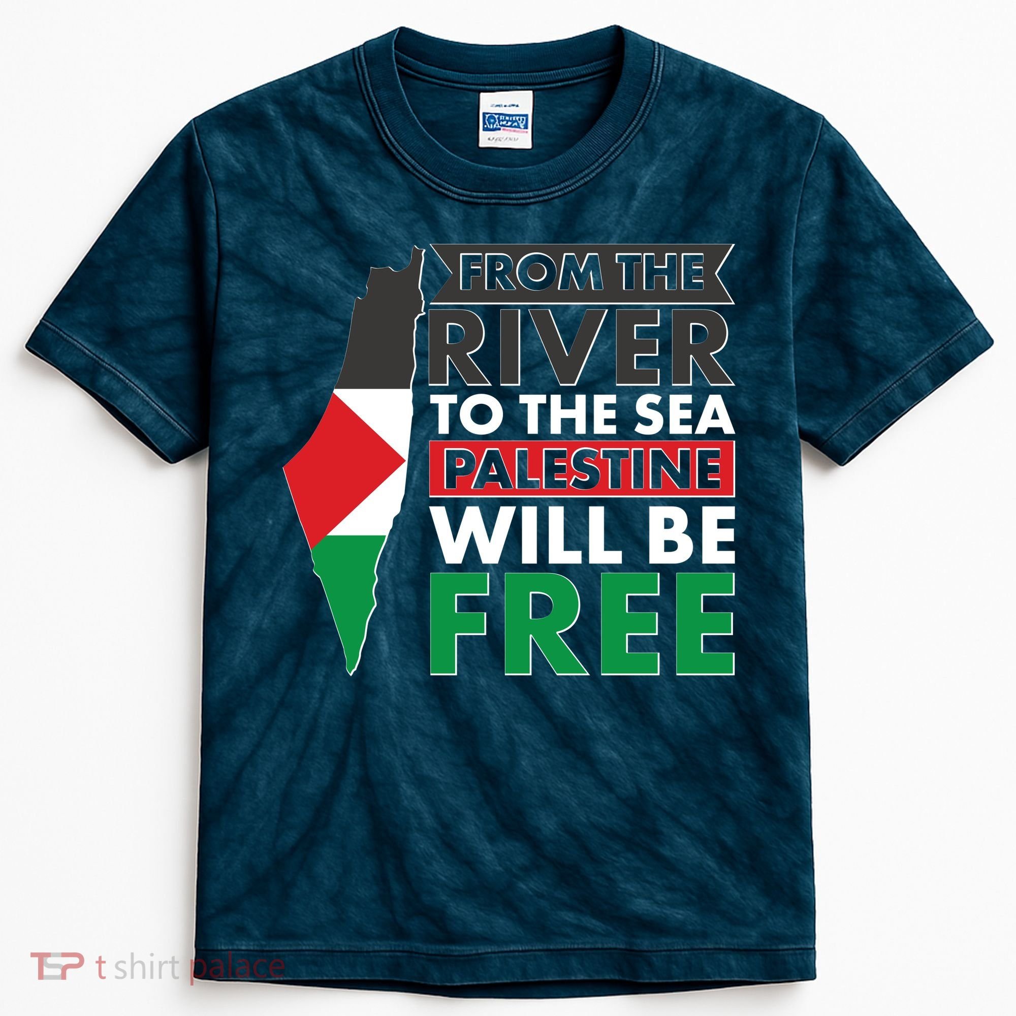 From The River To The Sea Palestine Will Be Free Kids Tie-Dye T-Shirt