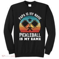 Funny Retro Papa Pickleball Sunset Gift Sweatshirt thumb 0