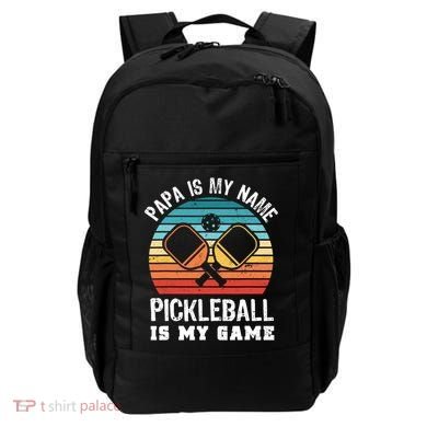 Funny Retro Papa Pickleball Sunset Gift Backpack