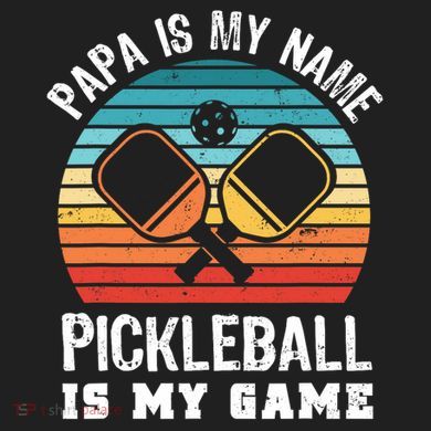Funny Retro Papa Pickleball Sunset Gift Urban Oversized Heavyweight T-Shirt