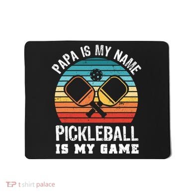 Funny Retro Papa Pickleball Sunset Gift Mousepad