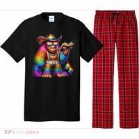 Funny Rainbow Pride Bigfoot Reading Book With Heart Glasses Pajama Set thumb 0