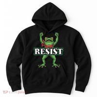 Funny Resist Portland Frog Prostest Hoodie thumb 0