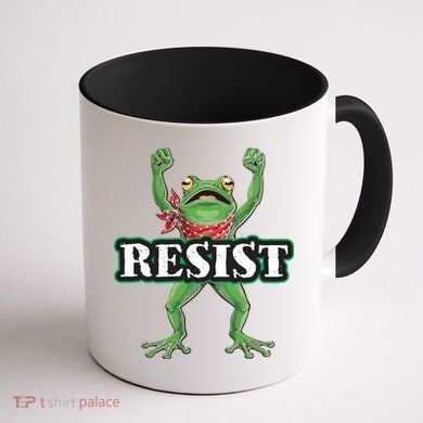 Funny Resist Portland Frog Prostest Coffee Mug back