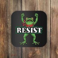 Funny Resist Portland Frog Prostest Coaster thumb 0
