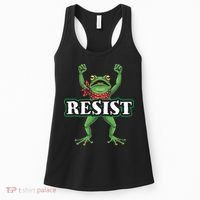 Funny Resist Portland Frog Prostest Women's Tank Top thumb 0