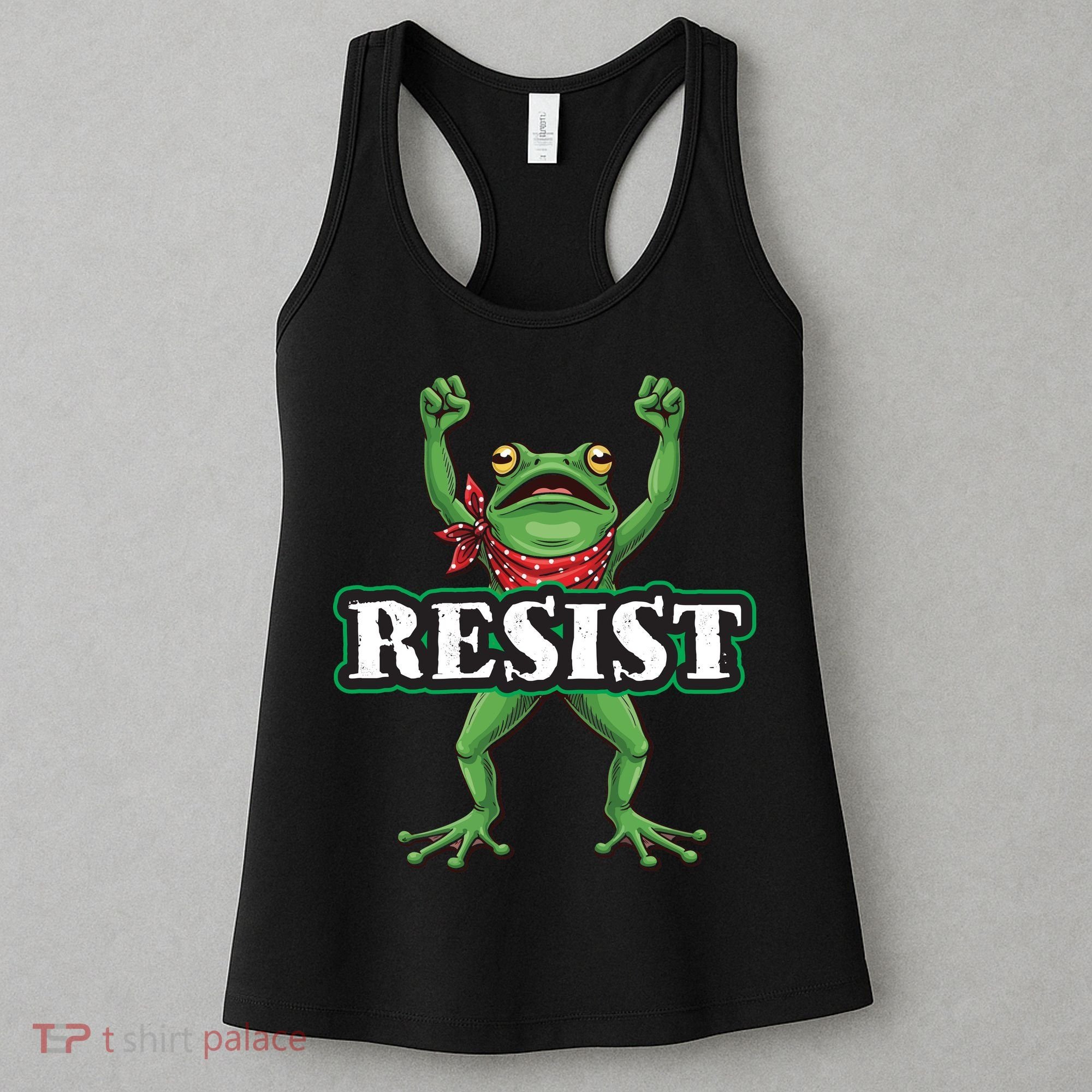 Funny Resist Portland Frog Prostest Women's Tank Top